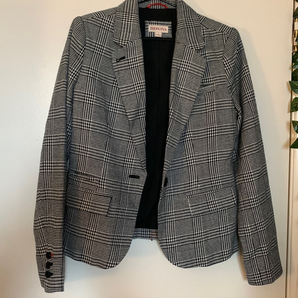 Plaid B&W Blazer